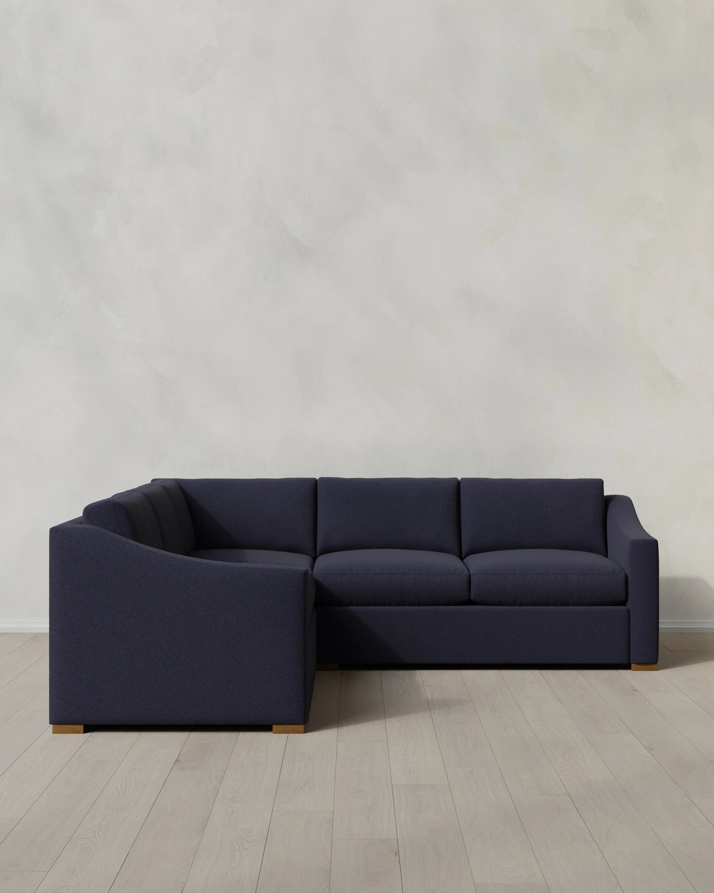 Hollis Slope Arm L Sectional in Performance Basketweave - 110x110 / Flax