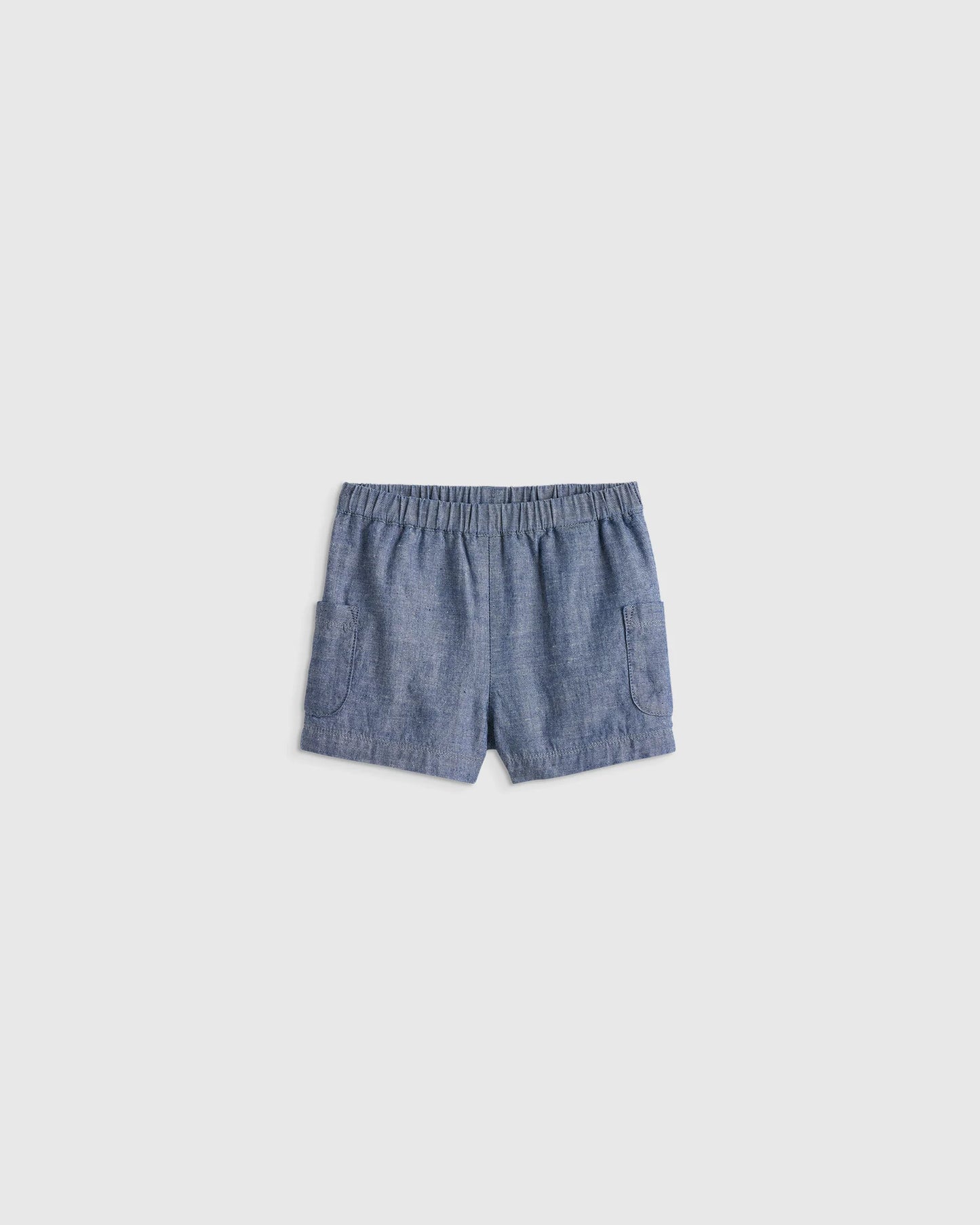 Girls Pull On Chambray Denim Short - 6-9M / Chambray