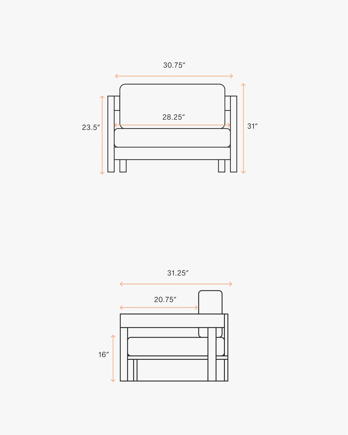 Curved Solid Teak Outdoor Lounge Chair - One Size / Natural Teak