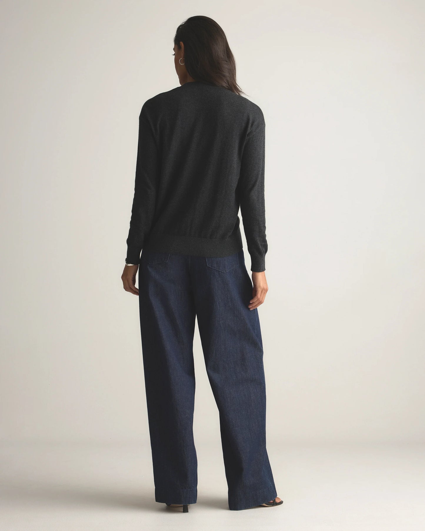 Lightweight Cotton Cashmere Cardigan - XS / Heather Oatmeal