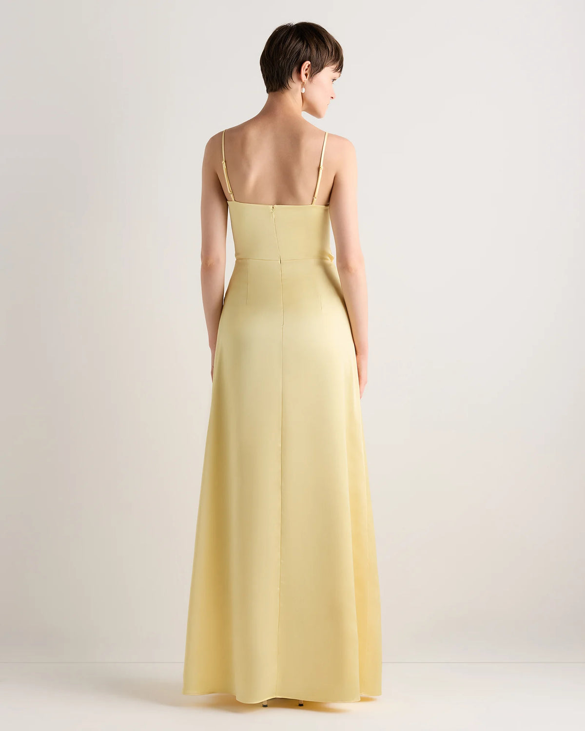 Juliette Stretch Satin Dress - 0 / Garden Sage Green