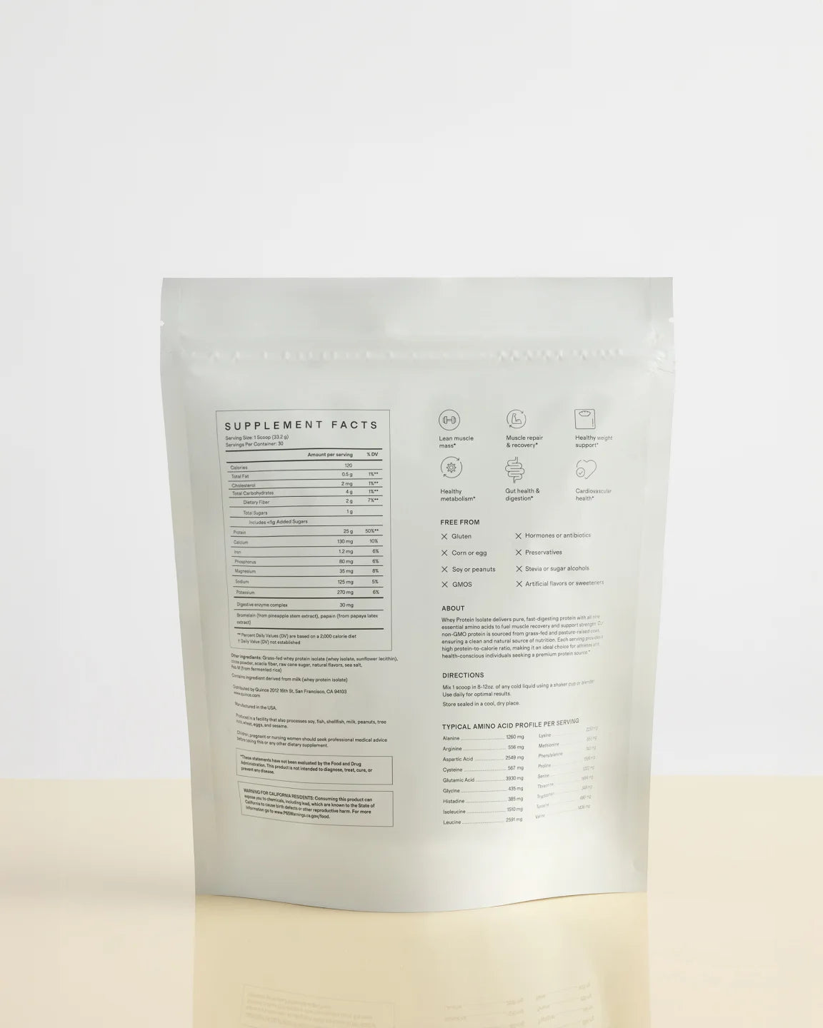 Grass-Fed Whey Protein Isolate - 30 Servings / Vanilla Bean