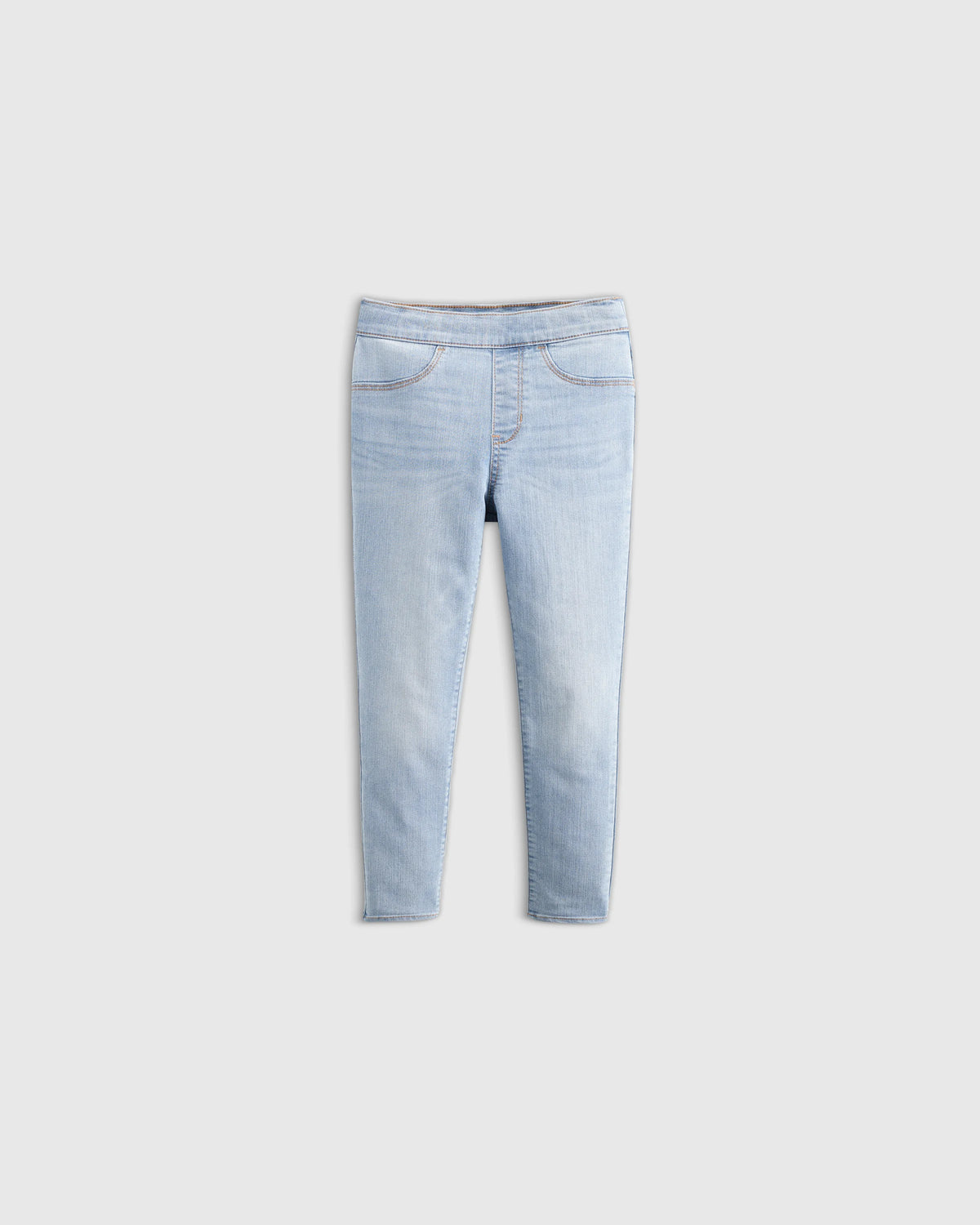 Girls EcoStretch Pull On Jeggings - 9-12M / Light Wash