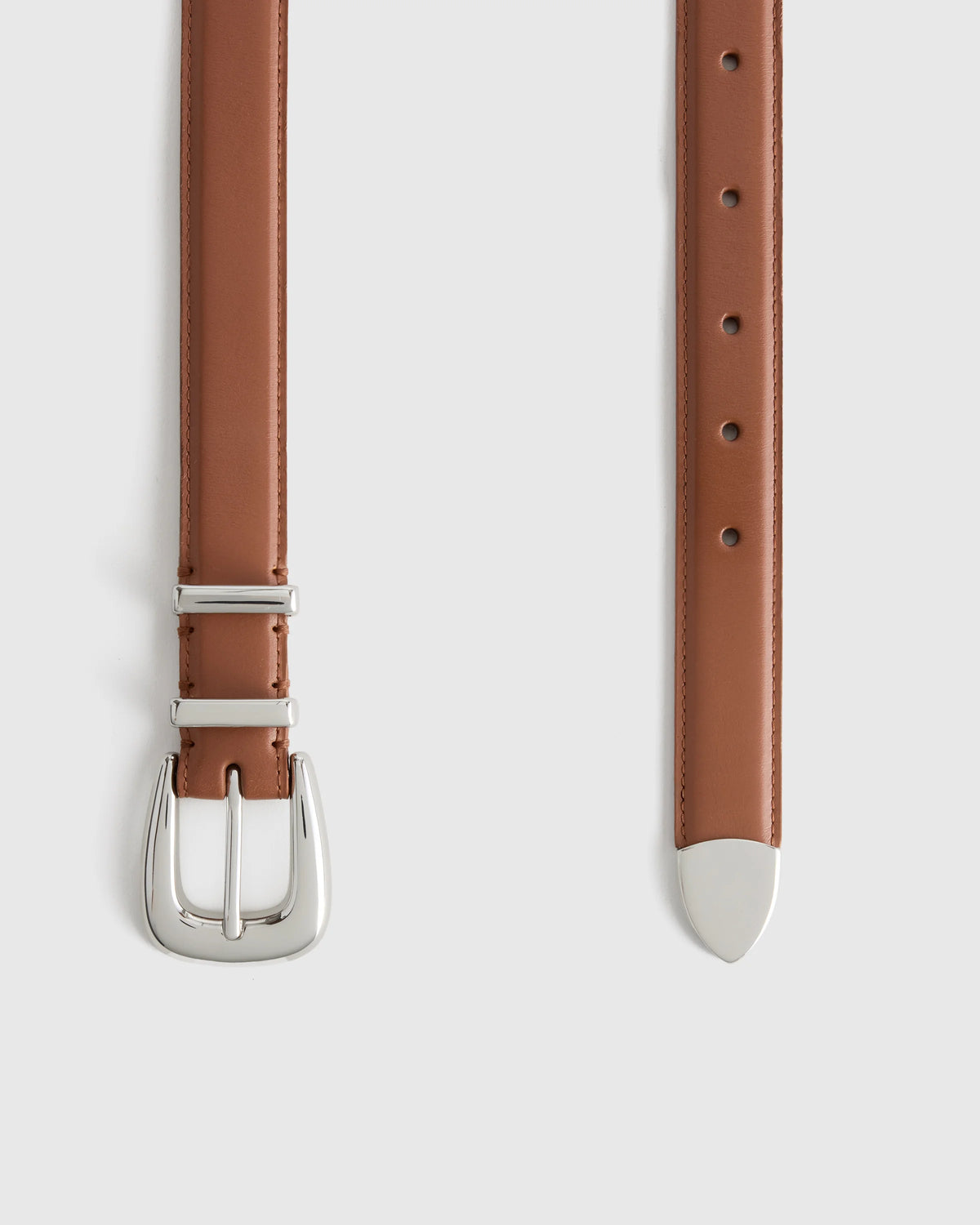 Lola European Leather Western Belt - XS / Black/Silver