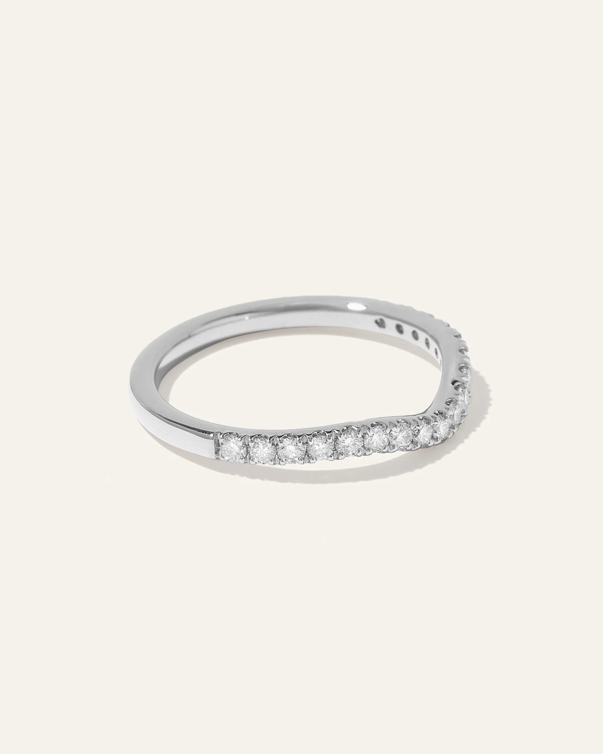 14K Gold Lab Grown Diamond Contoured Band - 4 / Yellow Gold