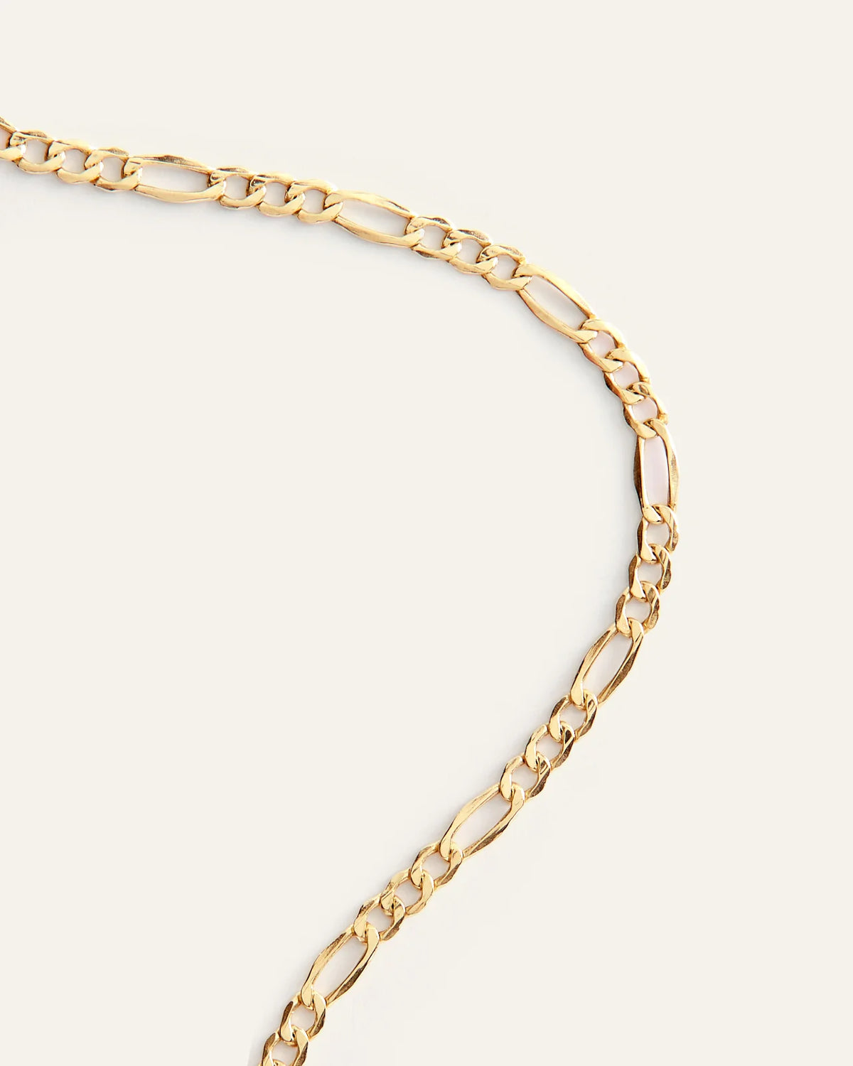 10K Gold Figaro Chain Necklace - 16" / Yellow Gold