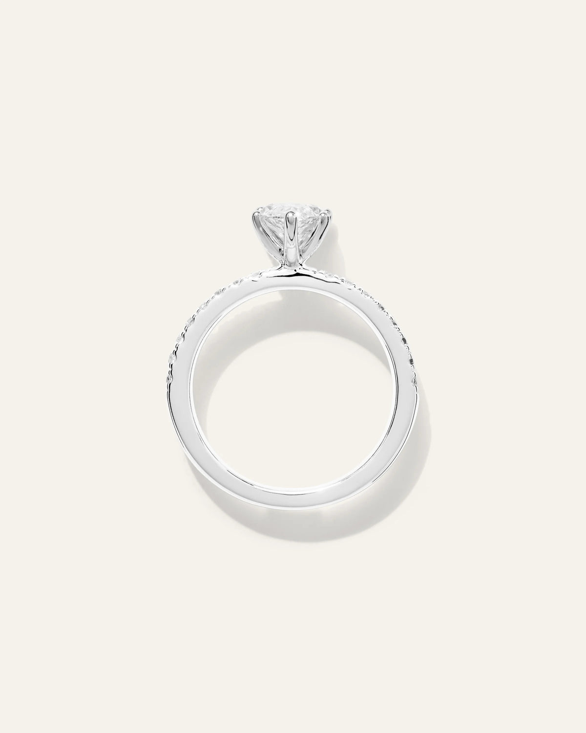 Lab Grown Diamond Marquise Petite Pave Engagement Ring - 1.5ct - 4 / Yellow Gold