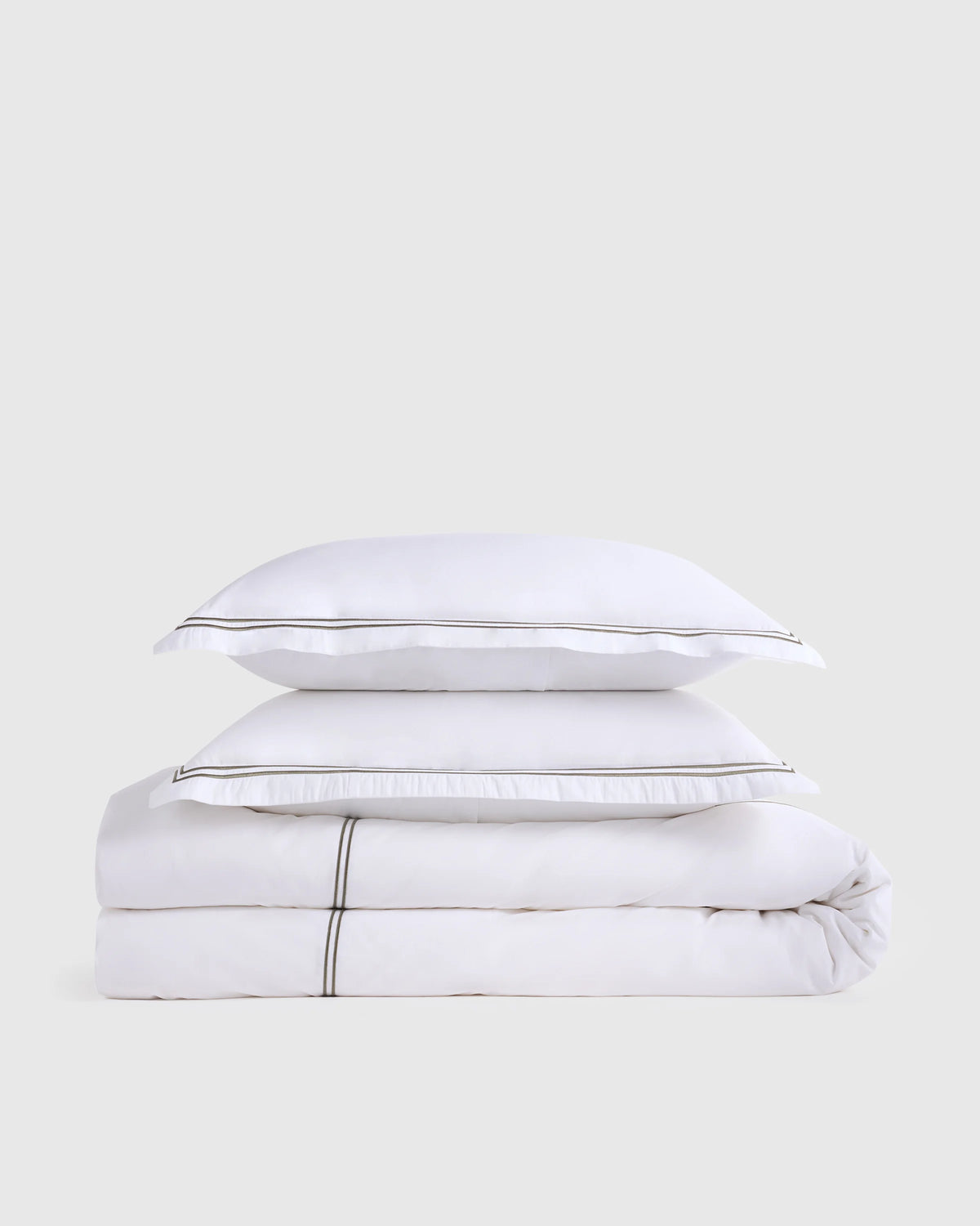 Organic Crisp Percale Duvet Cover Set - Twin / Espresso