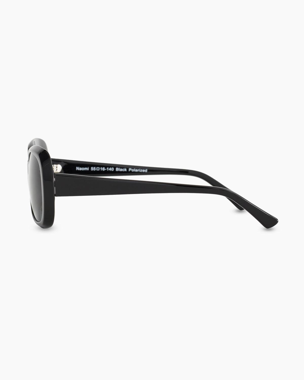 Naomi Polarized Acetate Sunglasses - One Size / Black with Grey lens