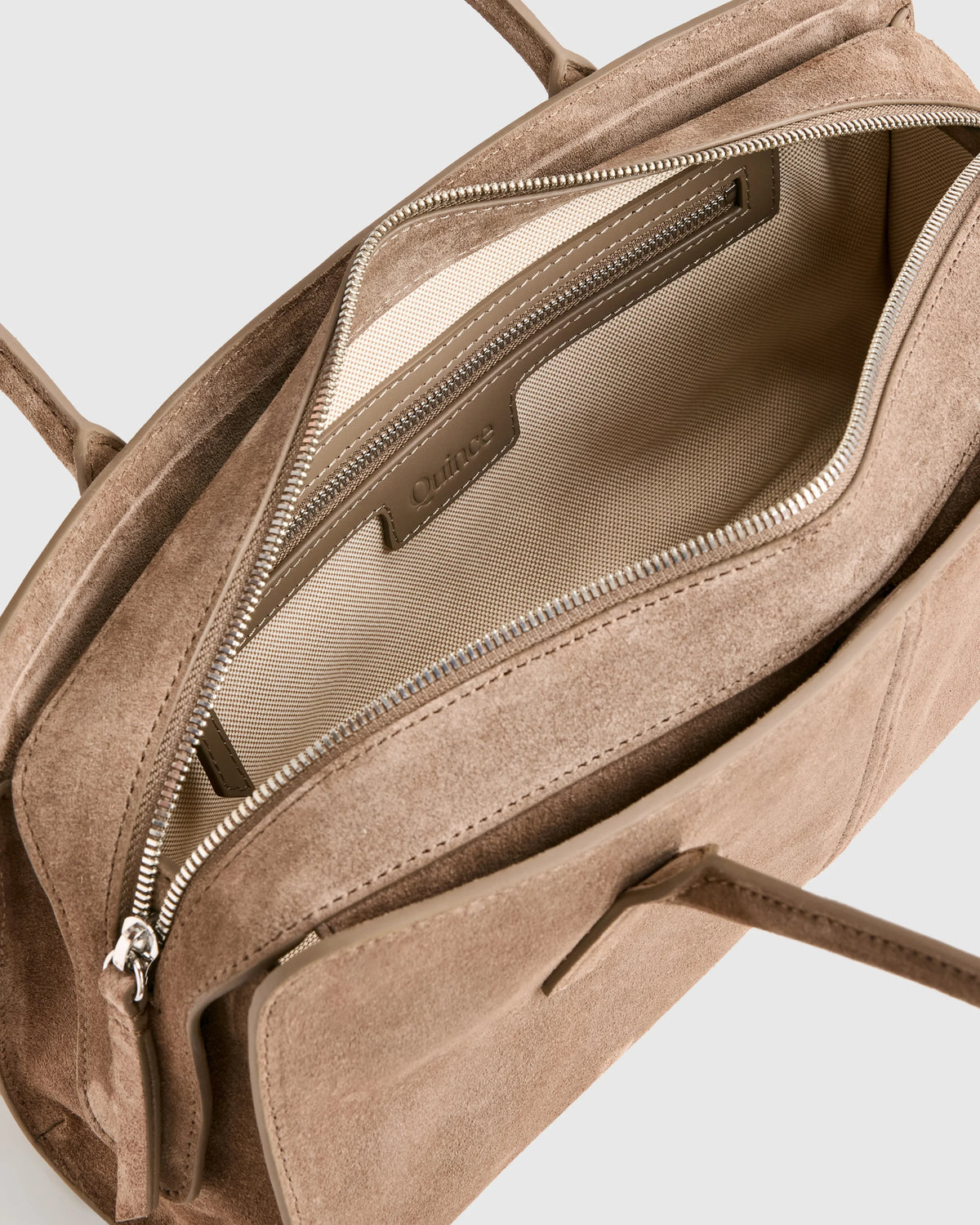 Italian Suede East-West Shoulder Bag - One Size / Whiskey