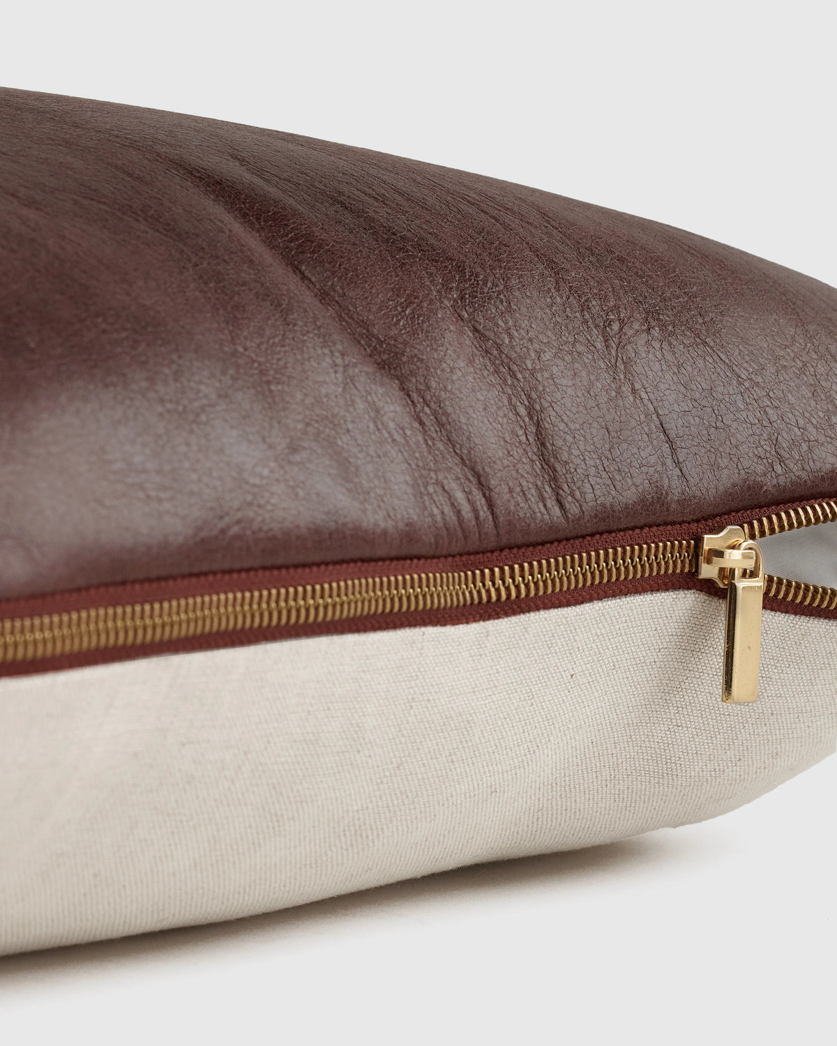 Solid Leather Pillow Cover - 20x20 / Cognac