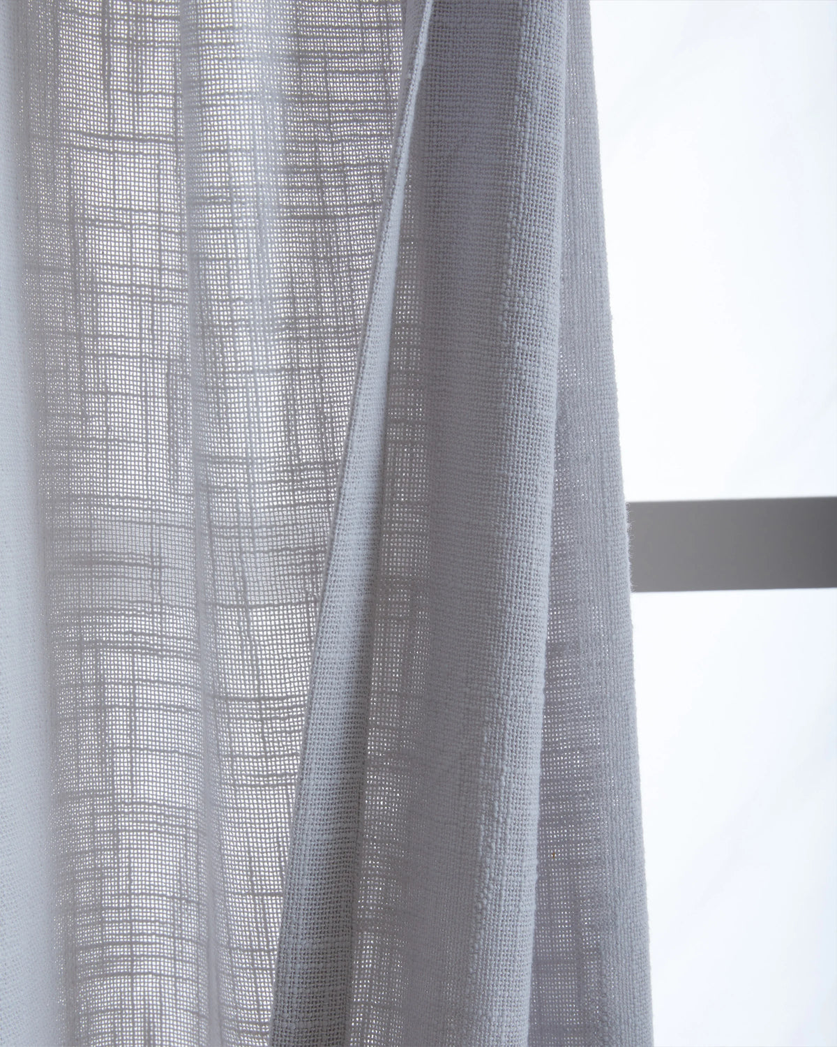 Cotton Sheer Curtain Set (Set of 2) - 48x84 / White