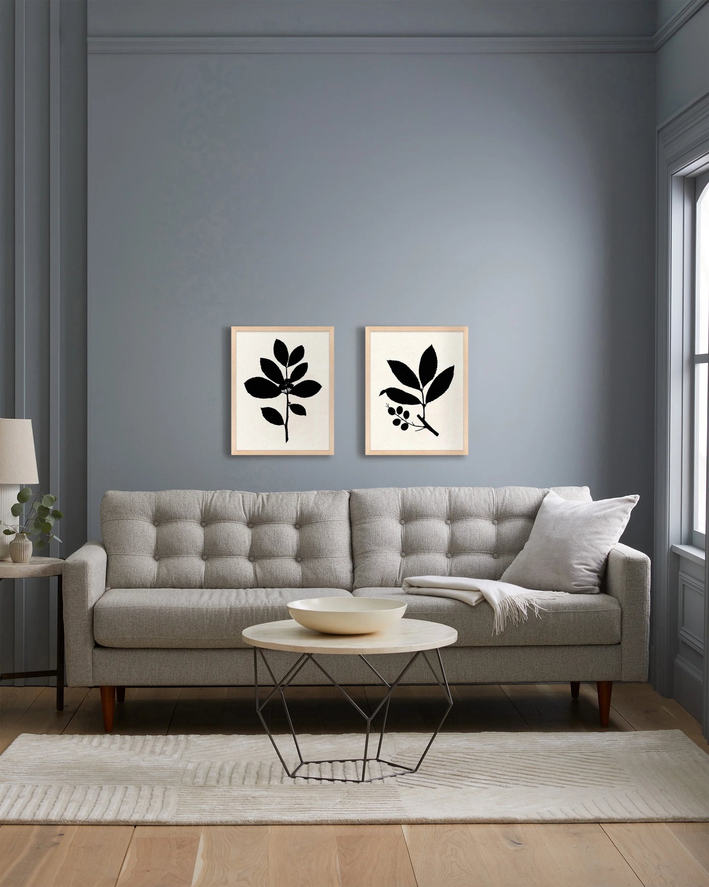 Tea Tree, Cherry Laurel by Philippa Katz (Set of 2) - 17.25"x21.25" / Black