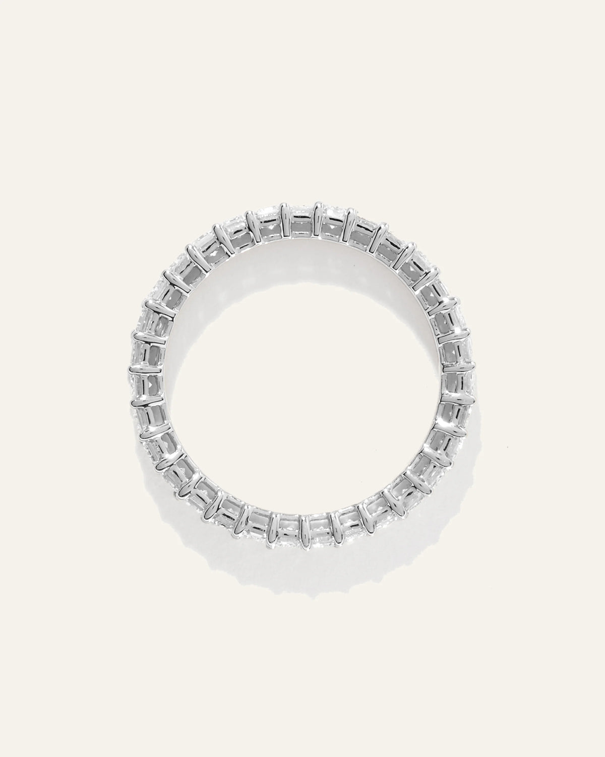 Lab Grown Diamond Emerald Eternity Band - 5 / Yellow Gold