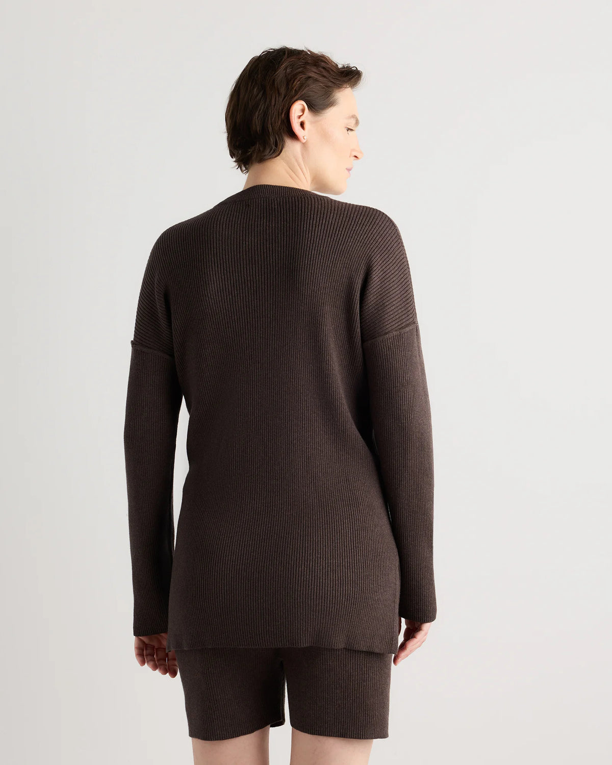 Cotton Cashmere Oversized Maternity Sweater - XS / Black