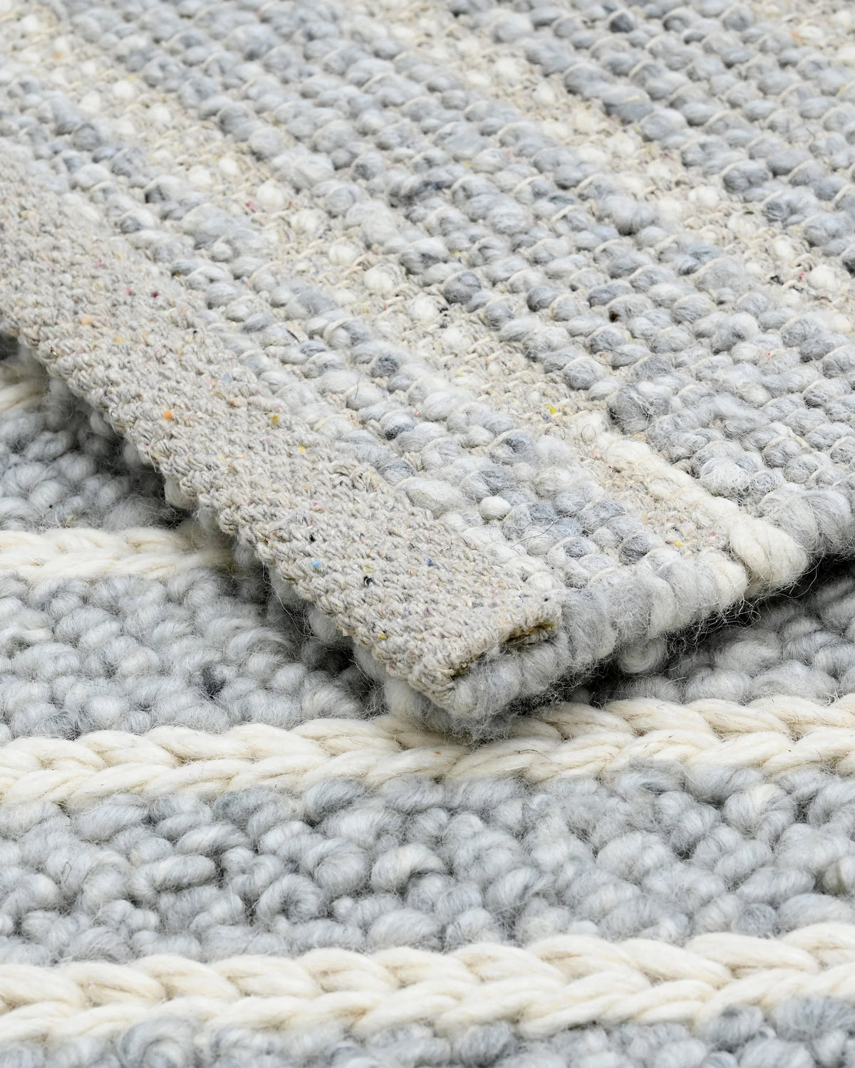 Floyd Wool Rug - 3' x 5' / Grey/White