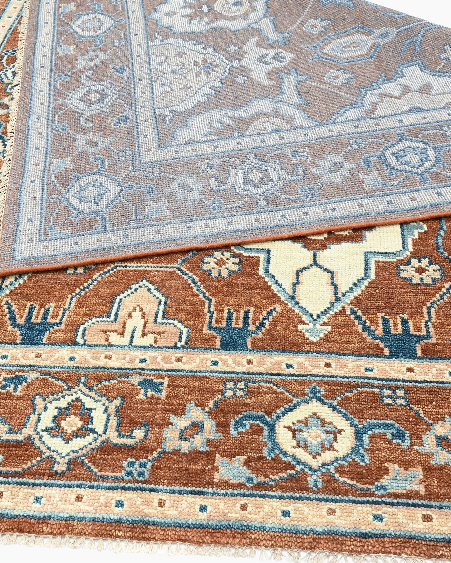 Calypso Hand-Knotted Wool Rug - 3' x 5' / Rust