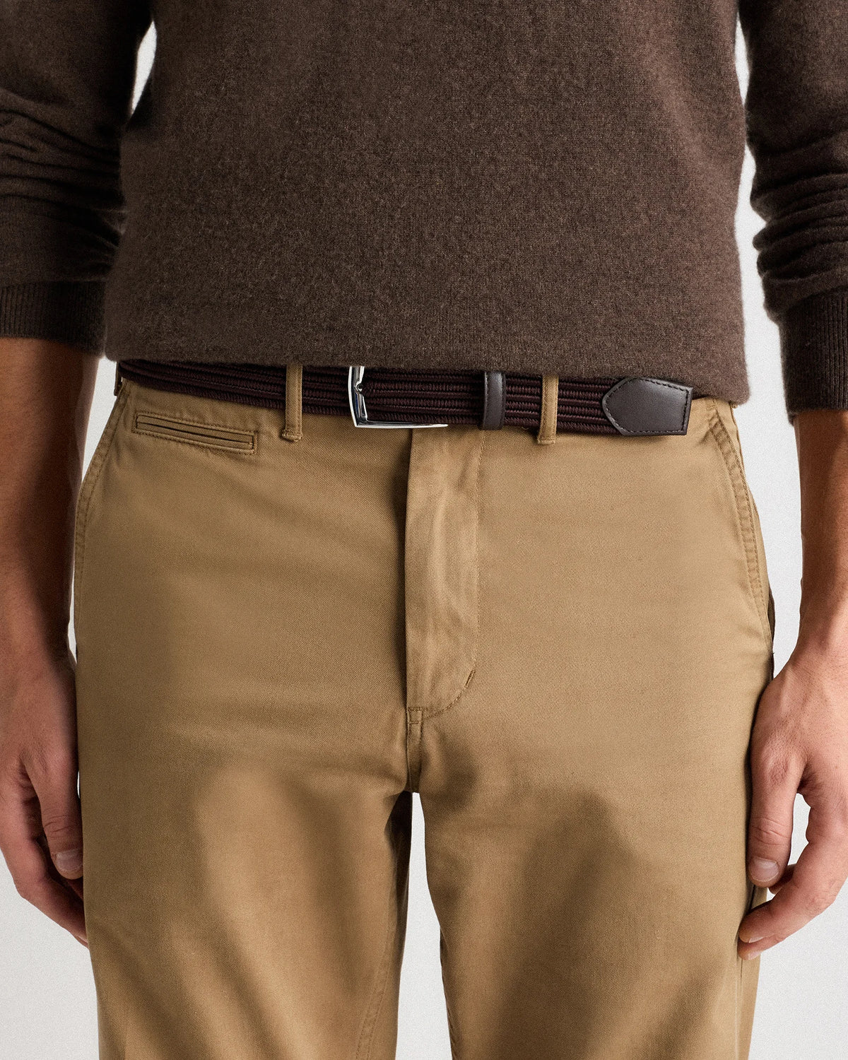 James Woven Stretch Belt - 30 / Black