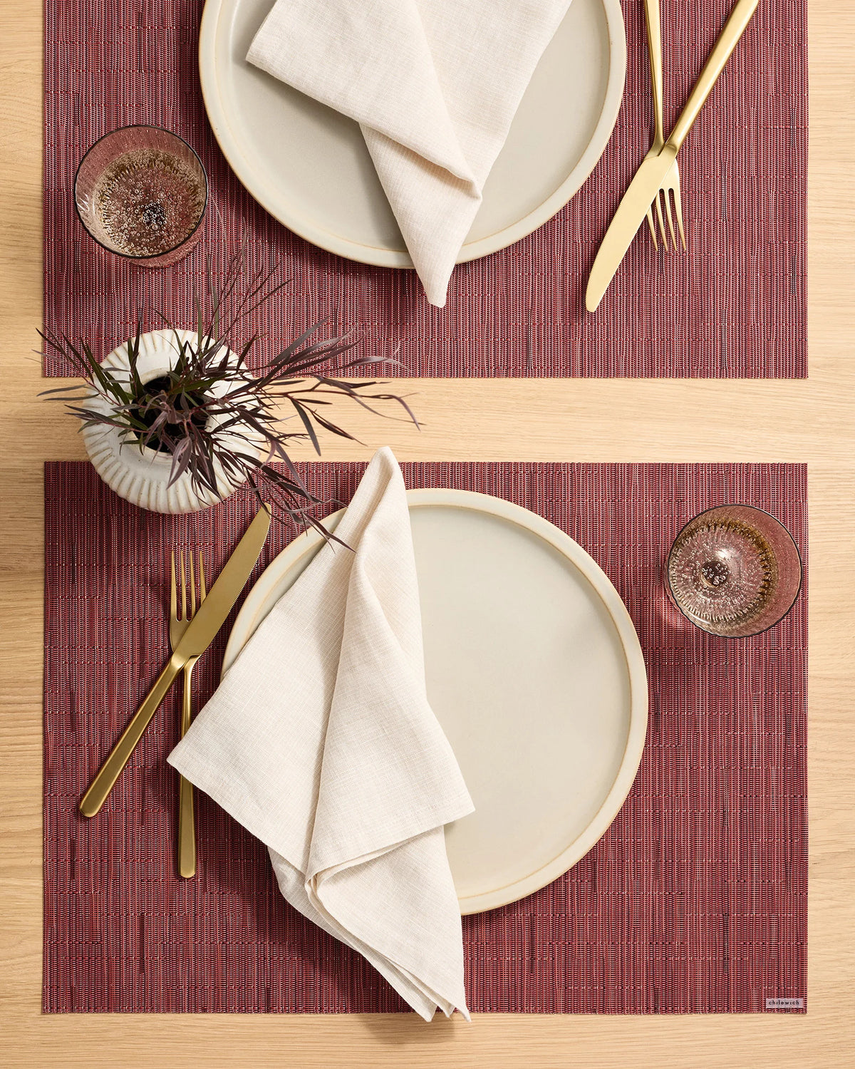 Bamboo Easy-Care Rectangular Placemat, Set of 4 by Chilewich - One Size / Coconut