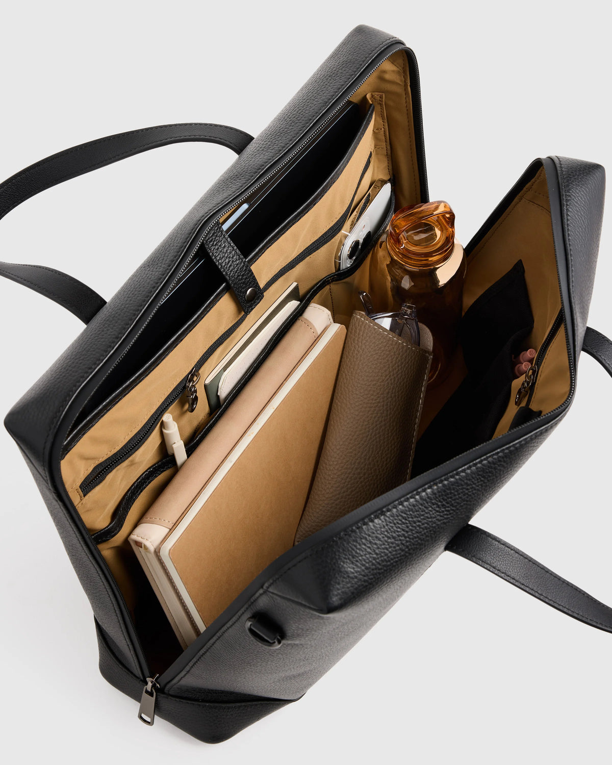 Excursion Italian Leather Slim Laptop Bag - One Size / Hickory