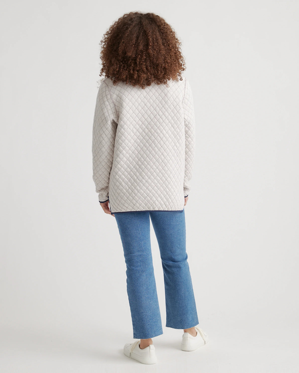 Reversible Quilted Pullover - XS / Charcoal/Grey