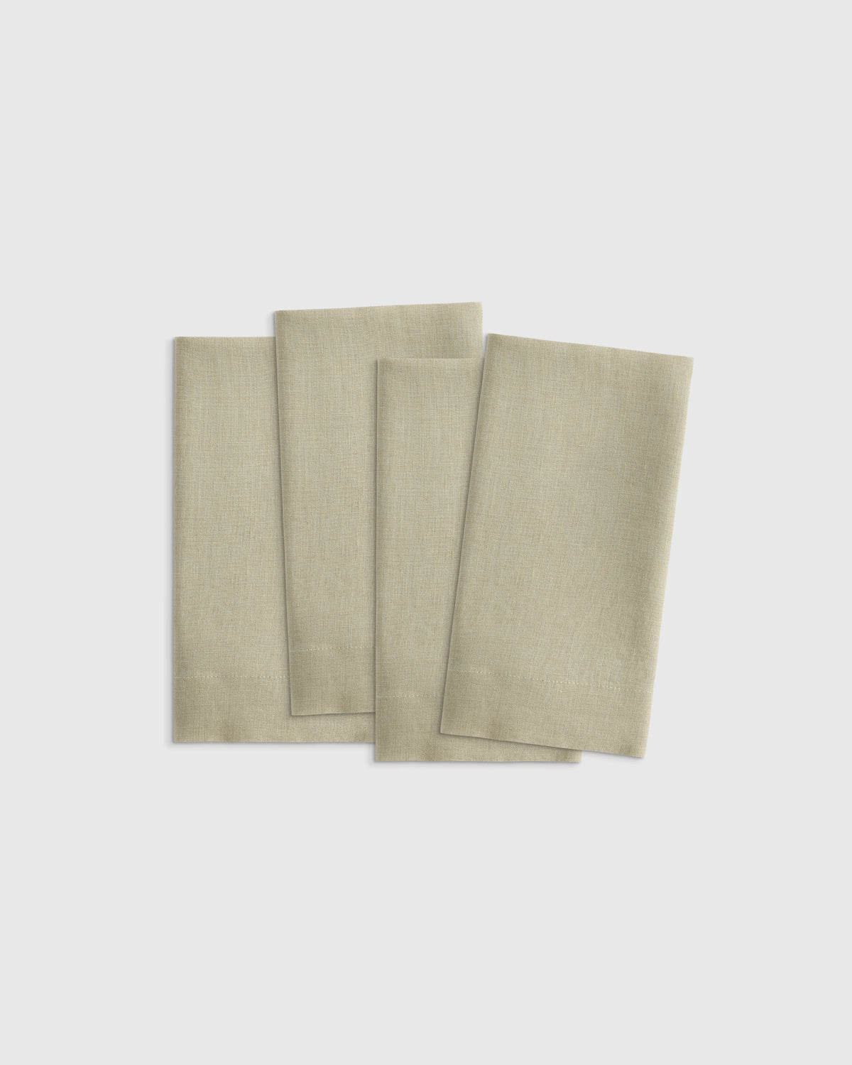 European Linen Wide-Hem Napkins (Set of 4) - One Size / Willowleaf Gingham