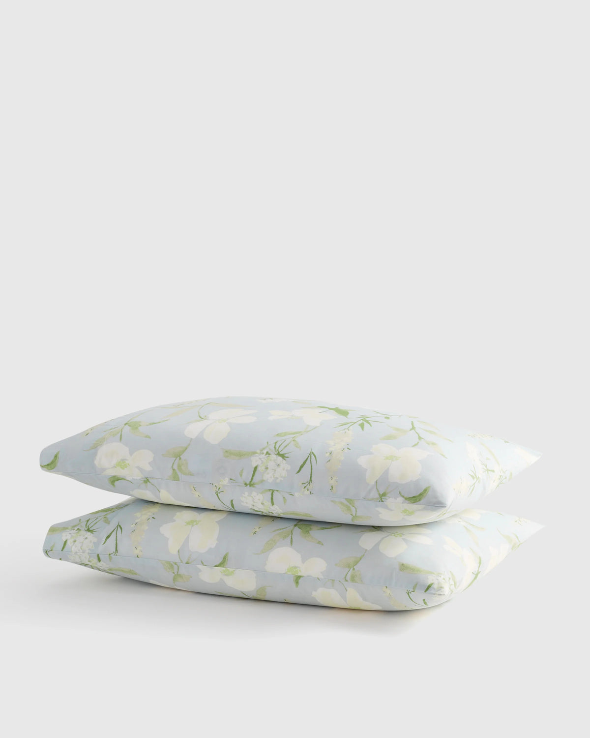Organic Crisp Percale Floral Pillowcase Set - Standard / Toffee Florette