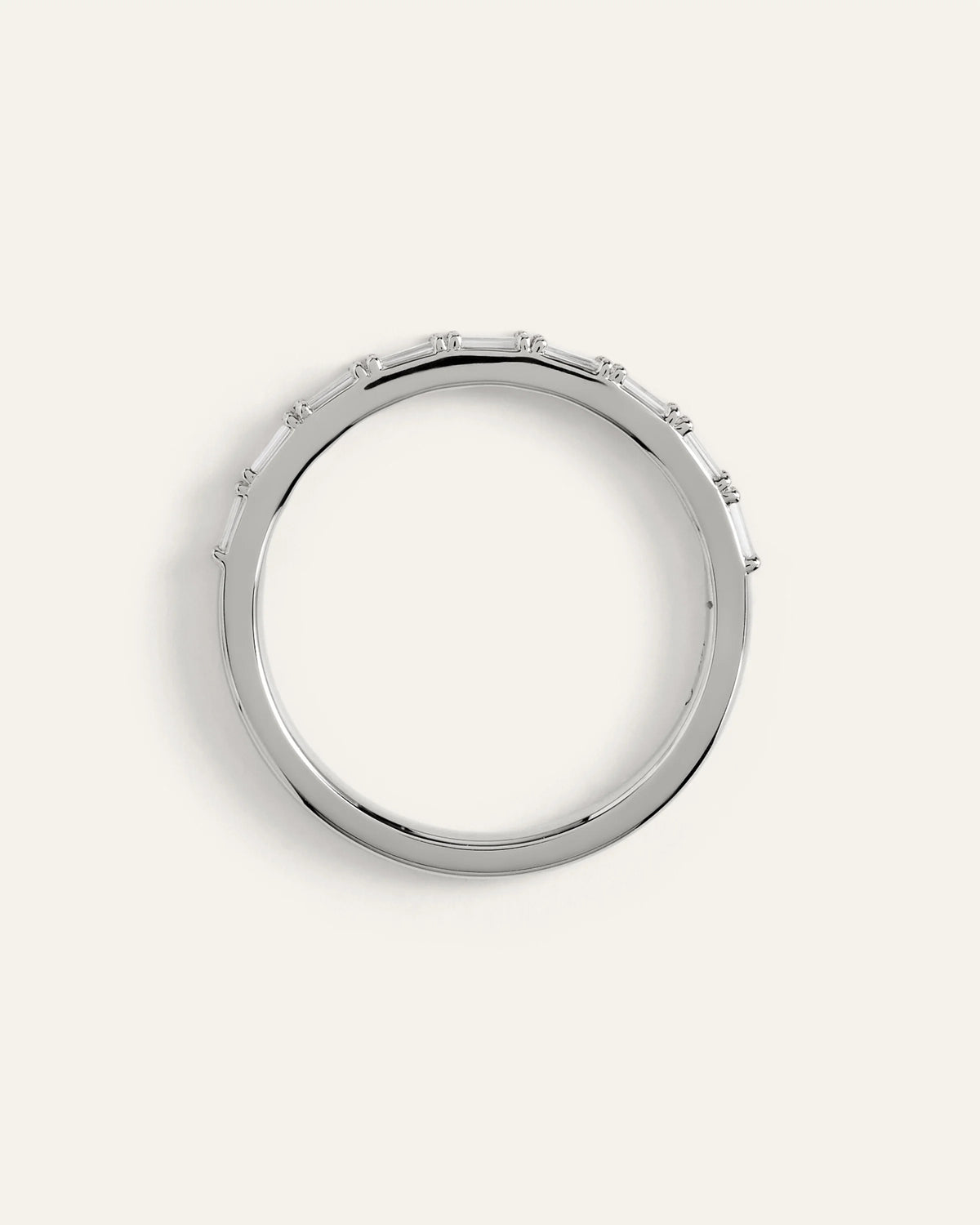 14K Gold Lab Grown Diamond Baguette Band - 5 / Yellow Gold