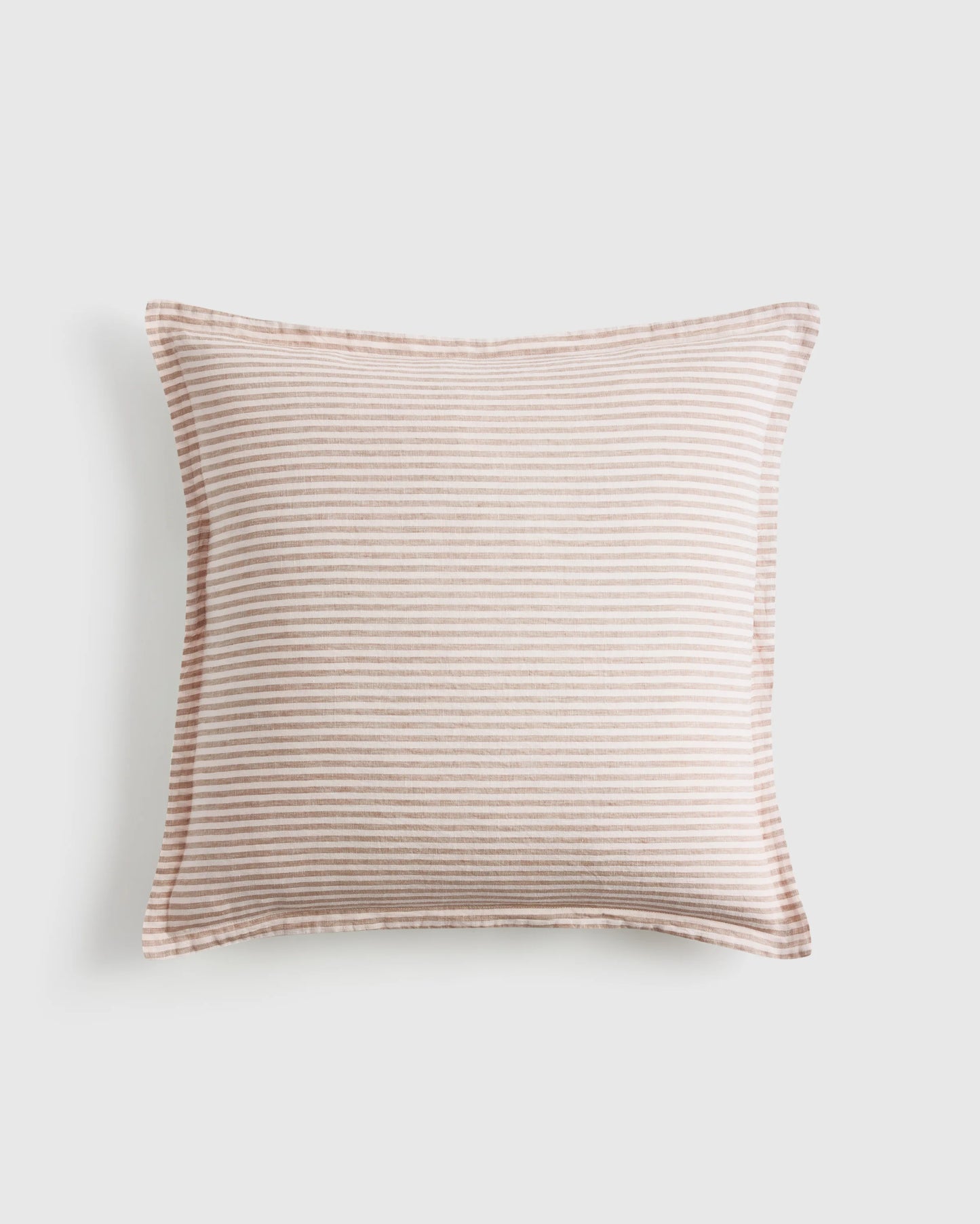 European Linen Stripe Euro Sham - Euro / Natural/White Stripe