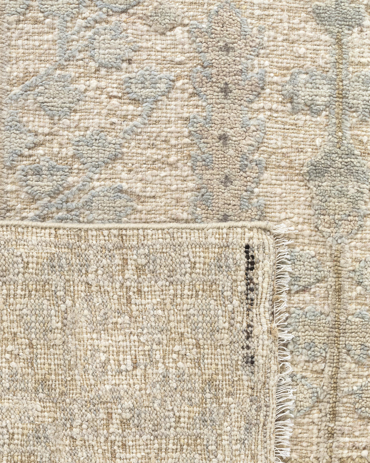 Fern Hand-Knotted Wool Rug - 5' x 8' / Neutral