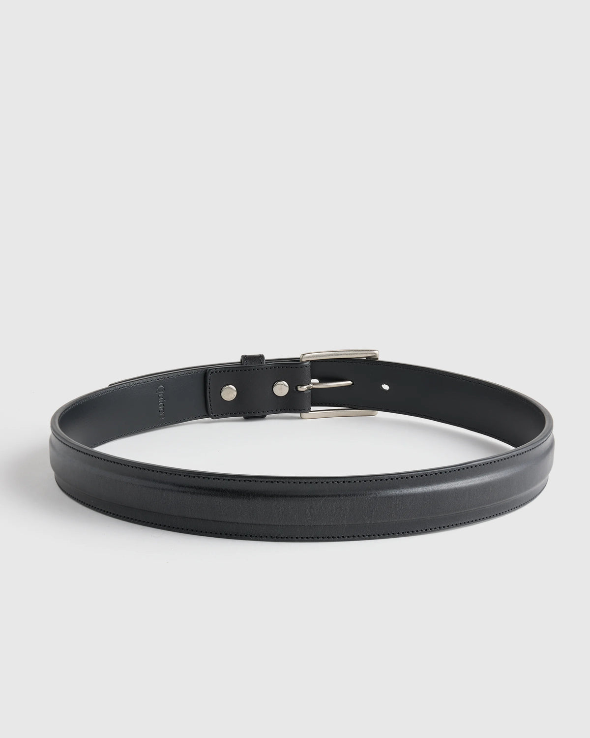 Hugo Contoured Leather Dress Belt - 30 / Hickory