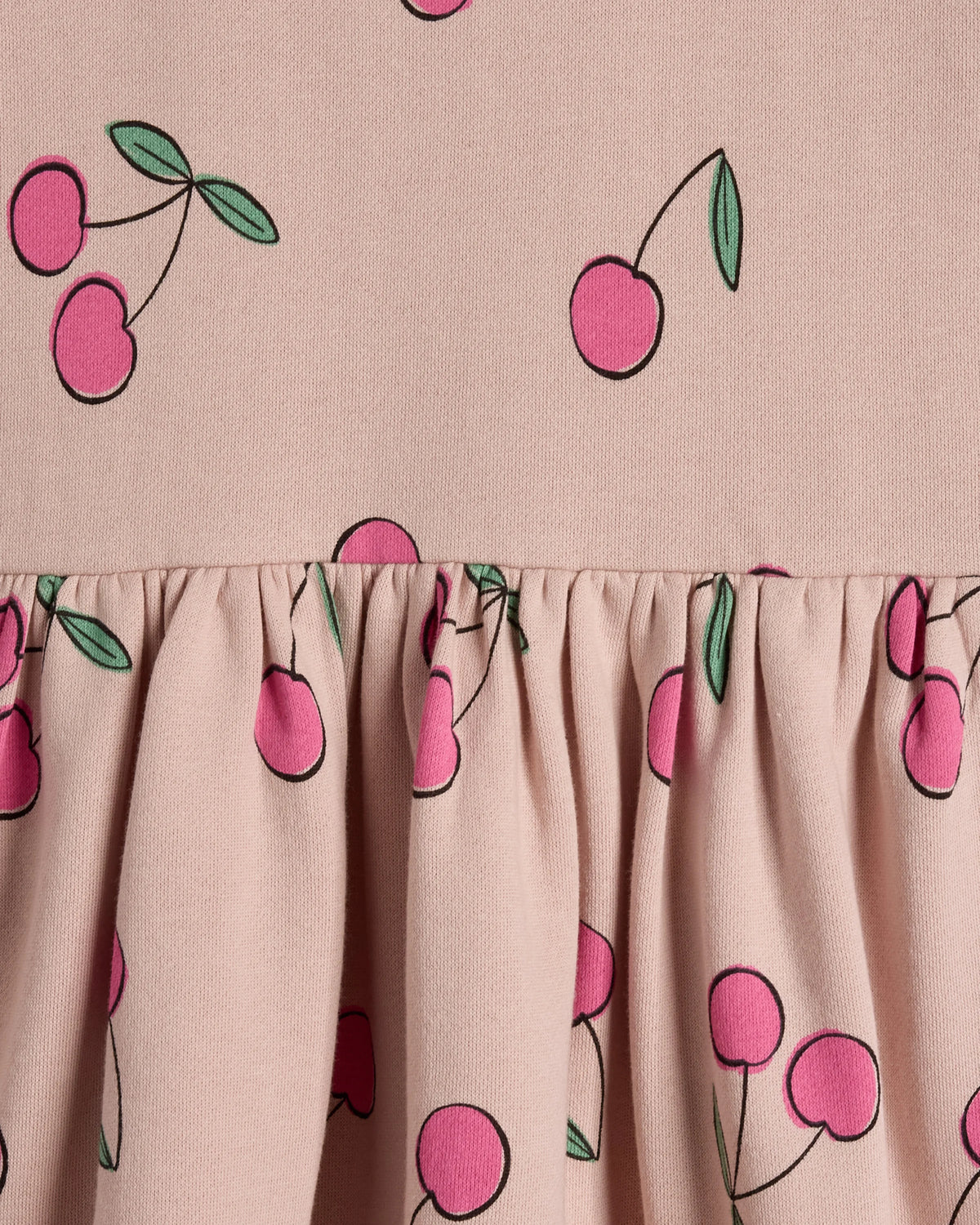 Cozy Fleece Sweatshirt Dress - 2T / Cherries