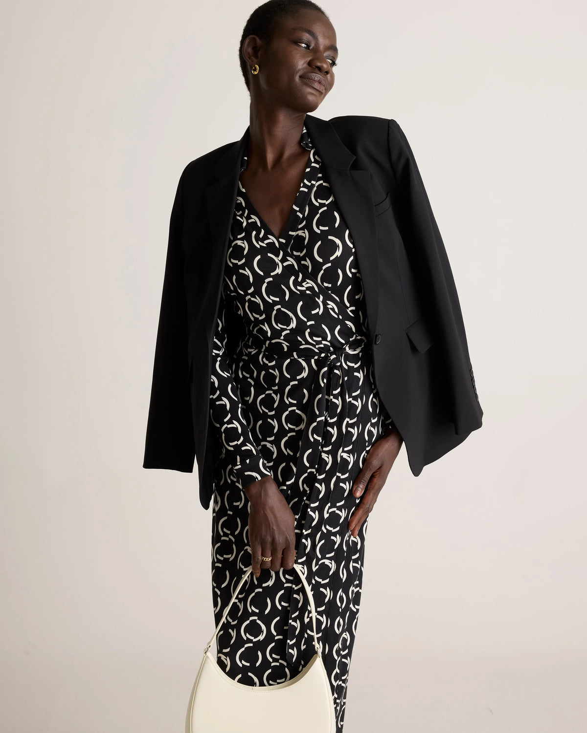 100% Silk Jersey Midi Wrap Dress - XS / Crimson Prism