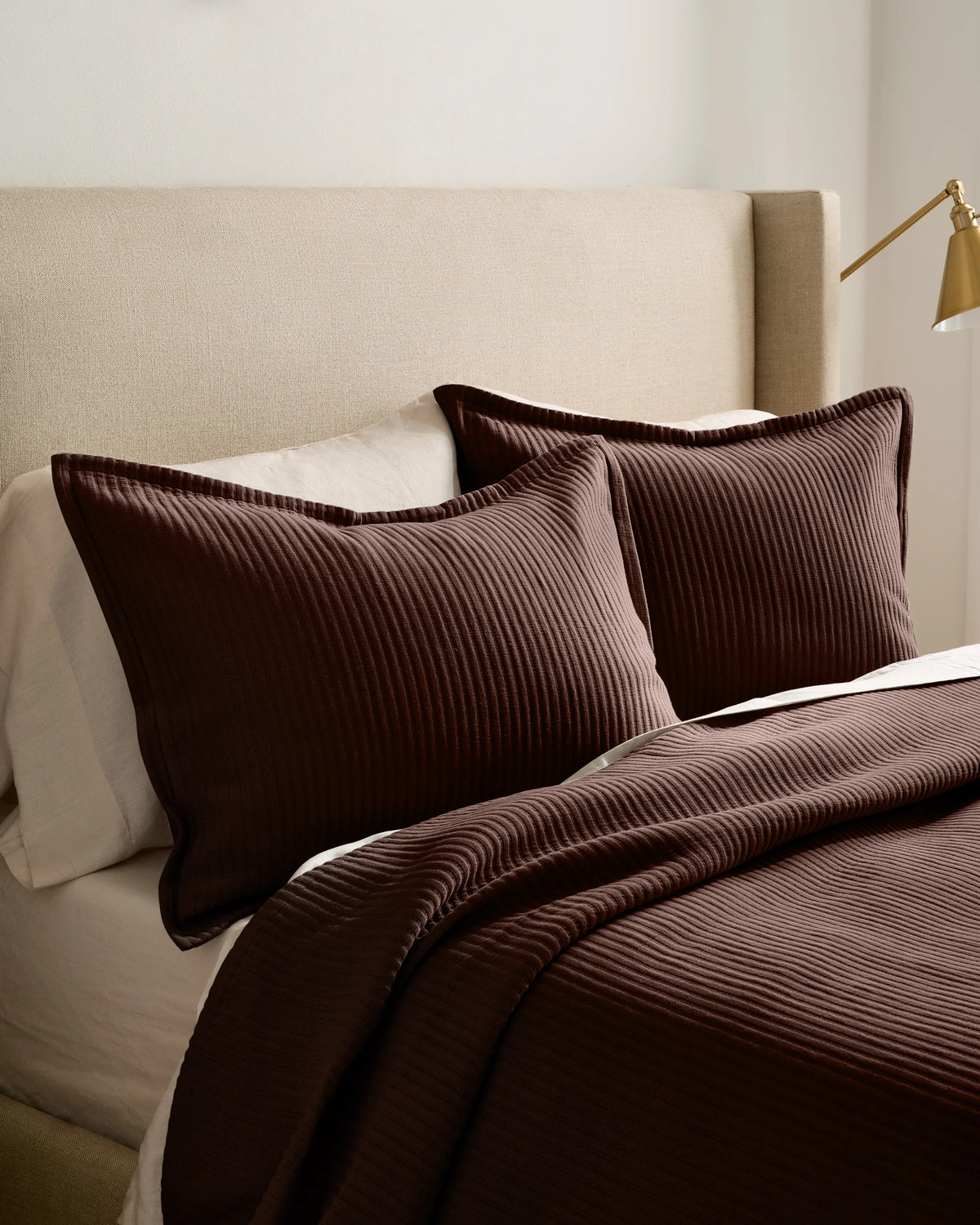 Organic Cotton Matelasse Coverlet Set - Twin / Sand