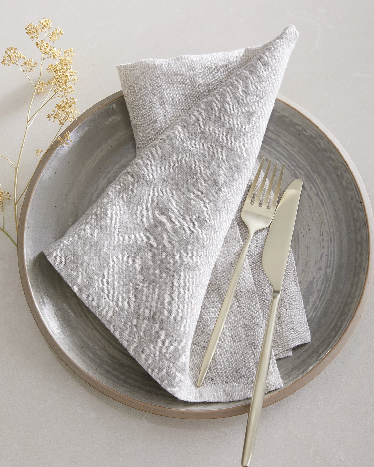 European Linen Chambray Napkin (Set of 4) - One Size / Natural