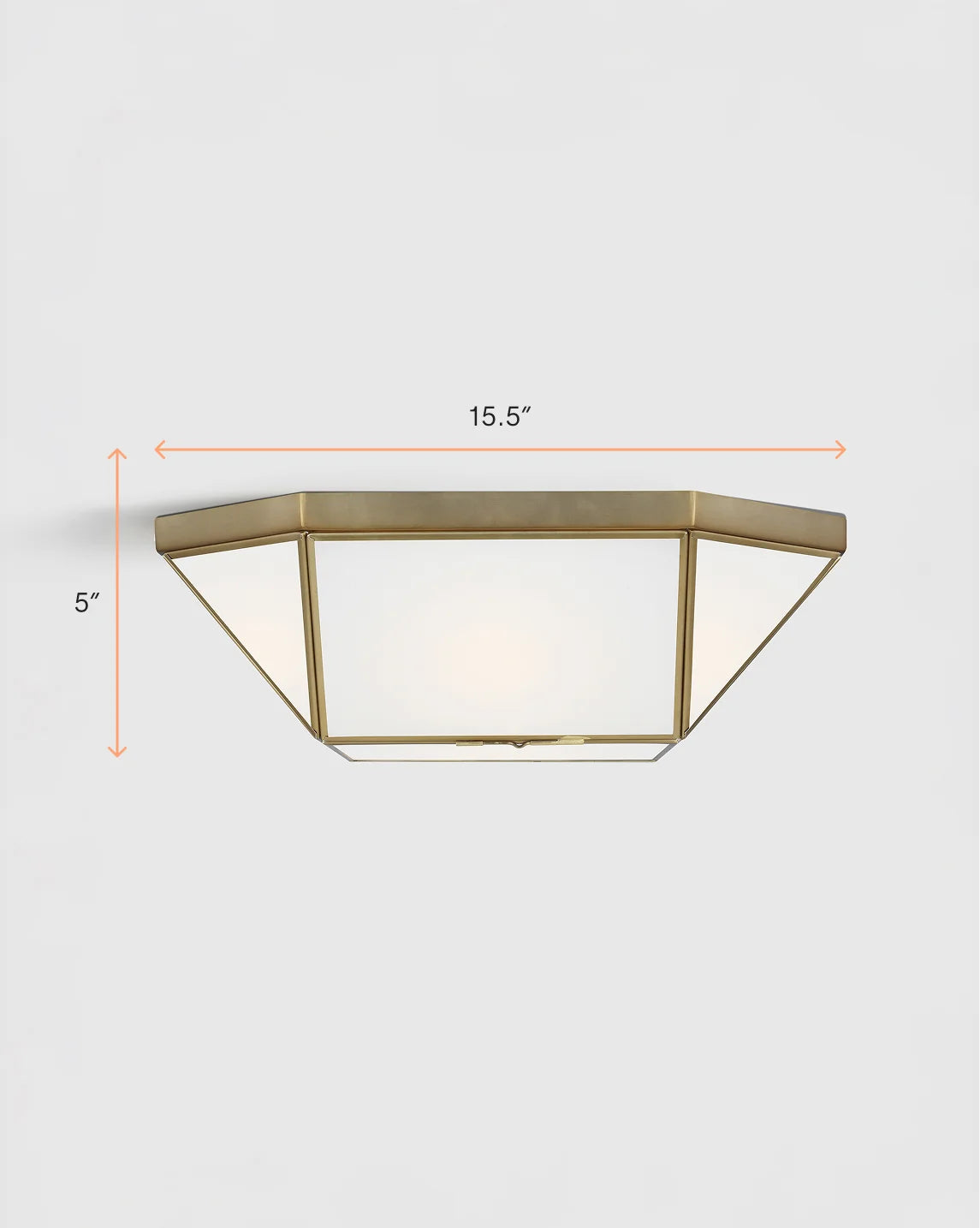 Geometric Steel Flush Mount - One Size / Silver