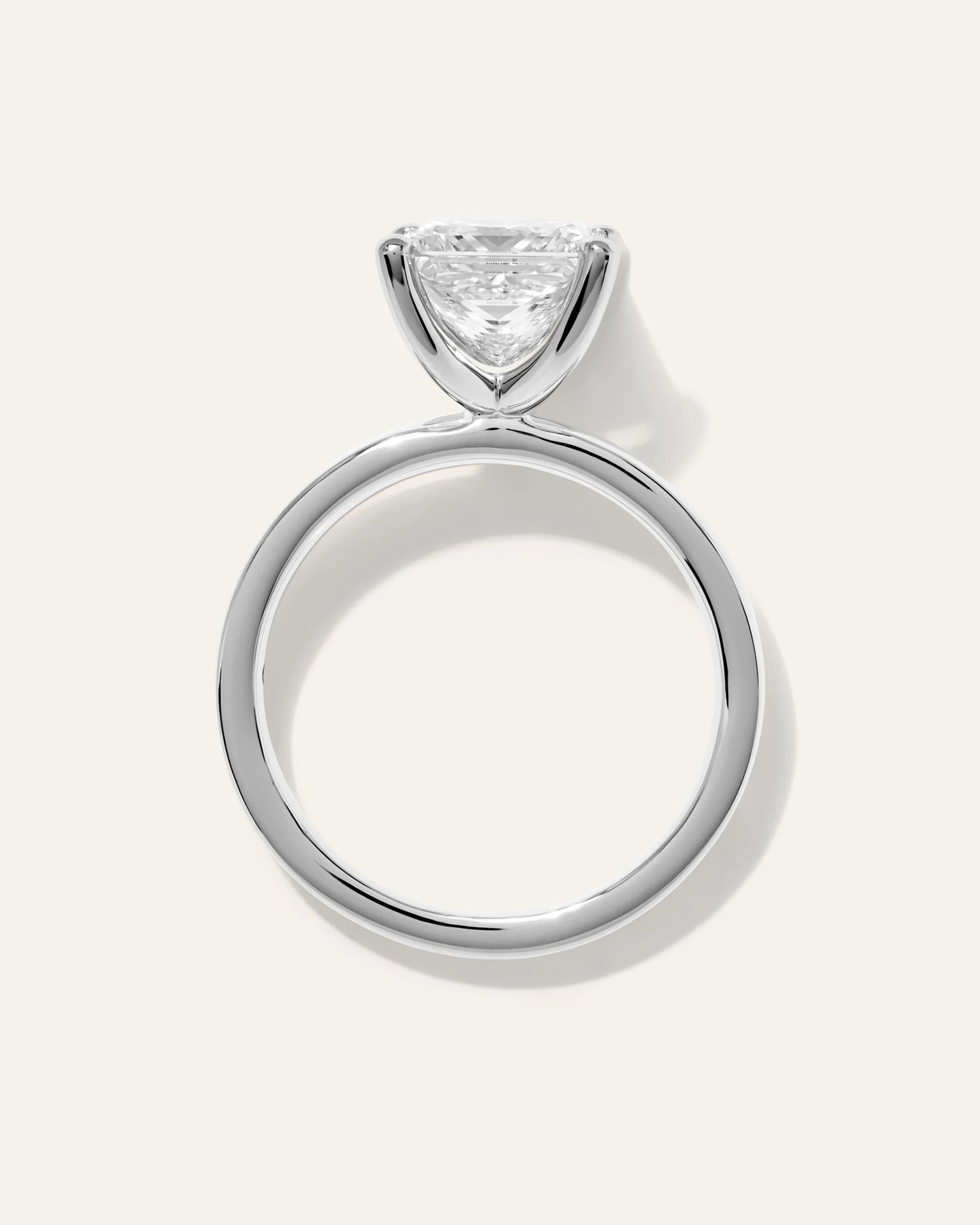 Lab Grown Diamond Princess Comfort Fit Engagement Ring - 2.5ct - 4 / Yellow Gold