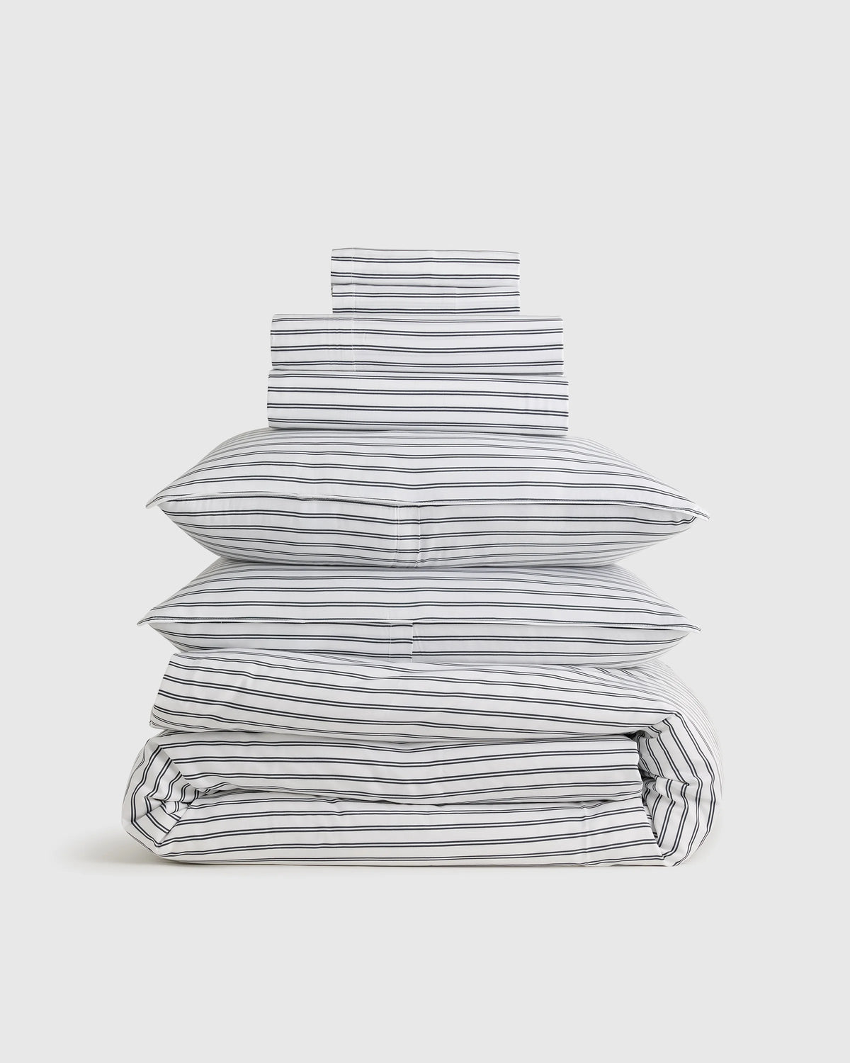 Bamboo Stripe Deluxe Bedding Bundle - Twin / Double Stripe Espresso