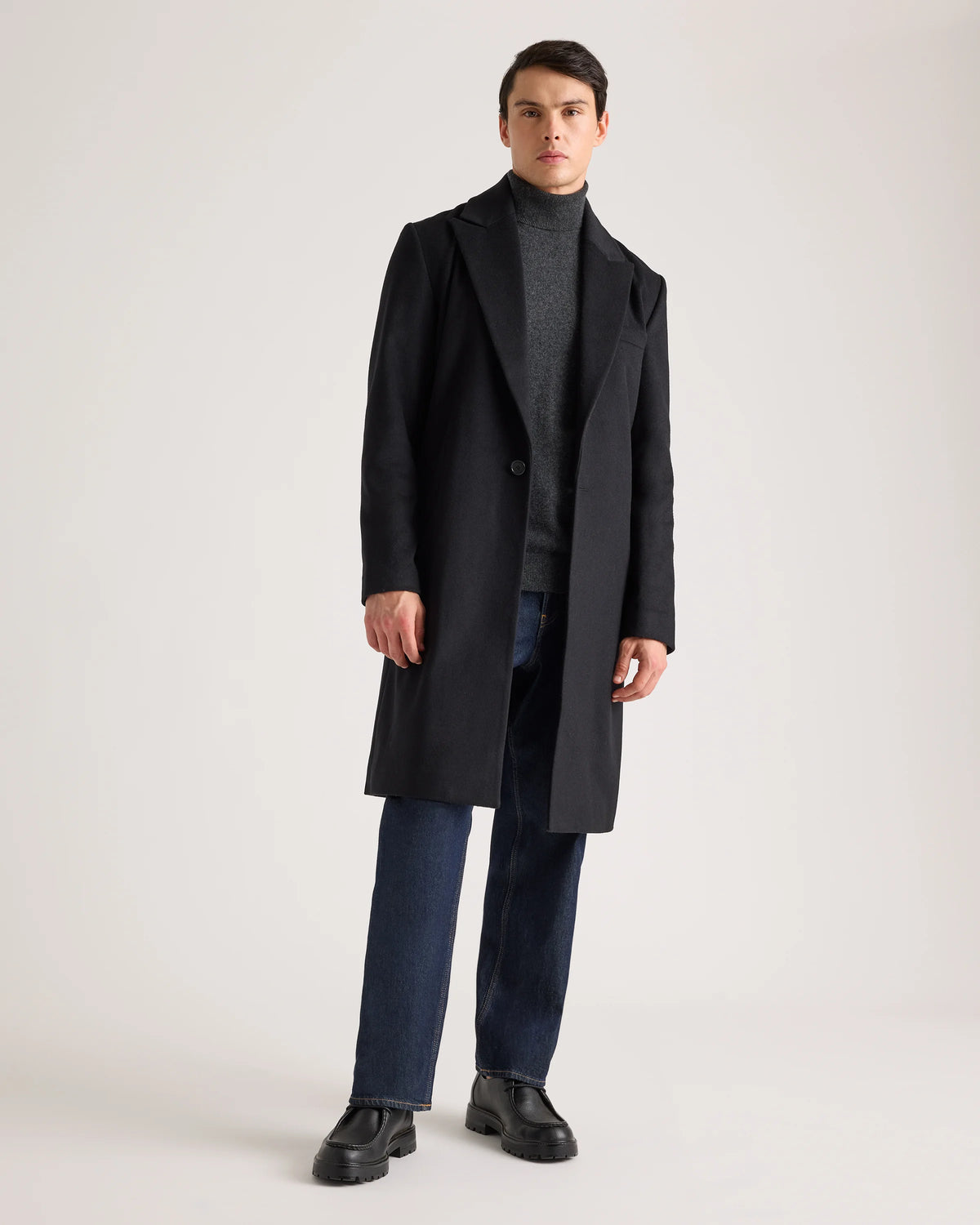 Italian Wool Belted Overcoat - S / Caramel