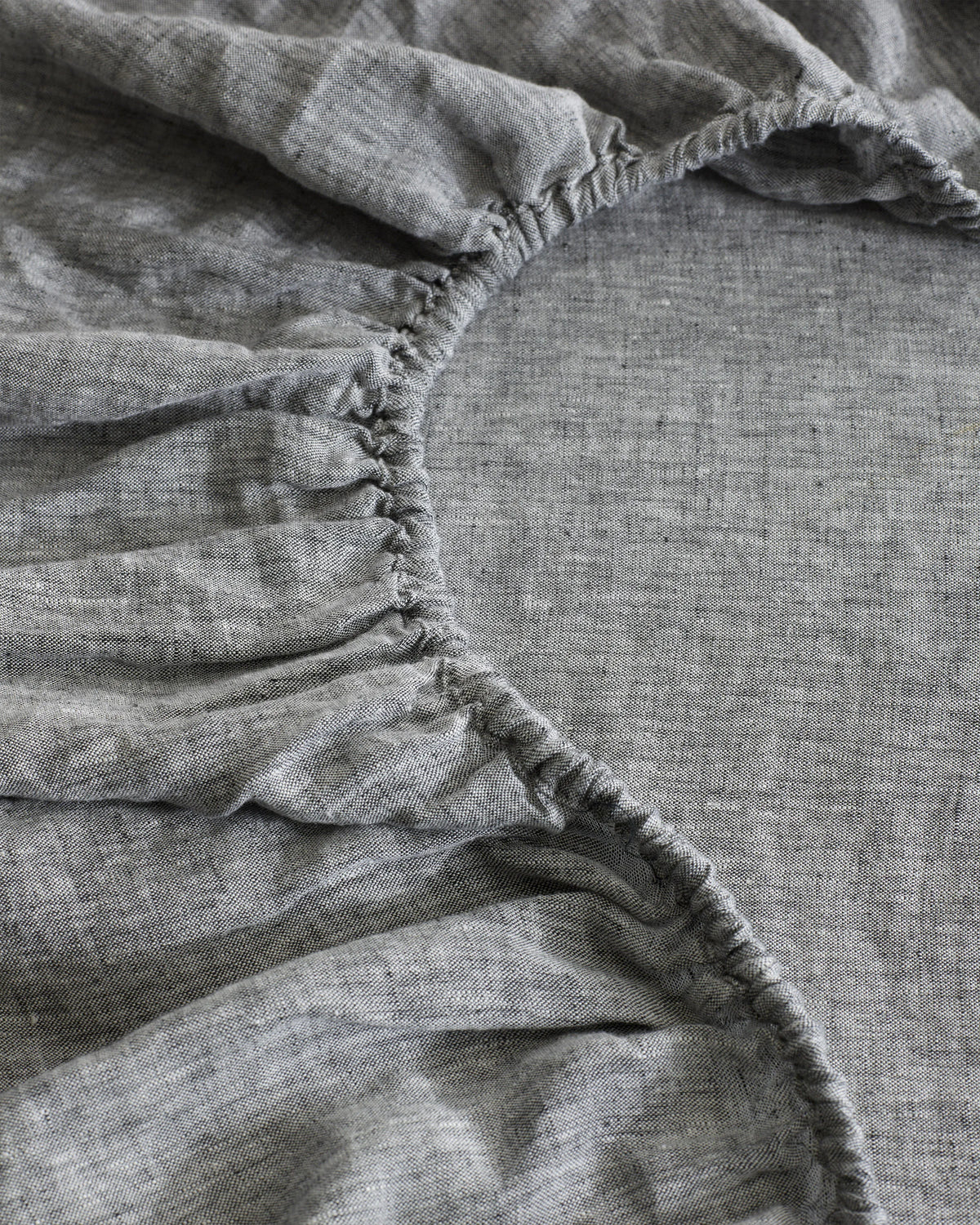 European Linen Chambray Fitted Sheet Set - Twin / Natural