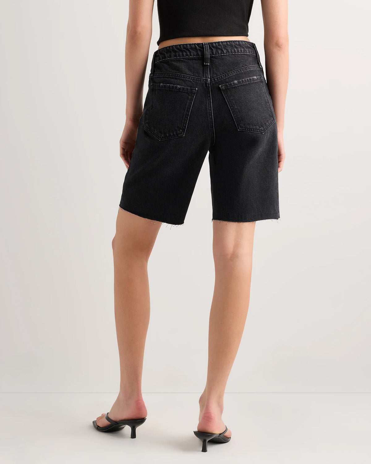 Maya Rigid Bermuda Shorts - 24 / Powder Blue Destruct