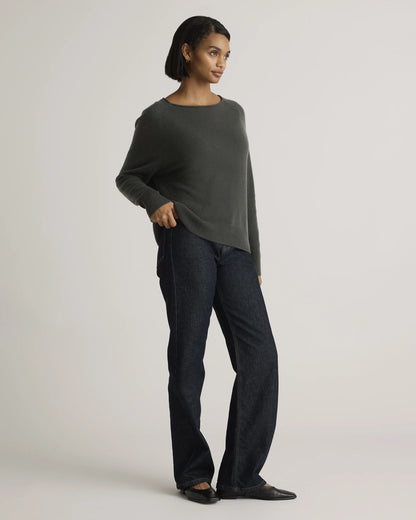 Mongolian Cashmere Boatneck Sweater - XS / Black
