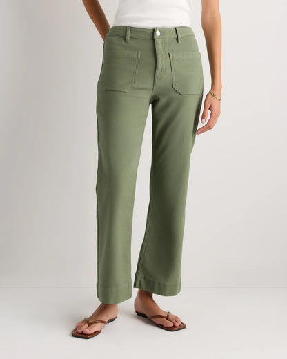 French Terry Wide Leg Pants - 0 / Deep Navy