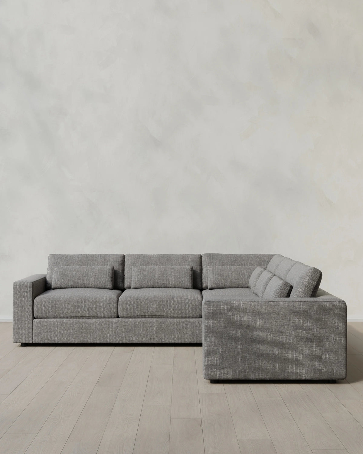 Ashford Deep Seat L Sectional in Performance Chenille Linen Blend - 119x119 / Sorrell