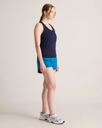 Seamless Waist-Length Racerback Tank - XS / Deep Navy