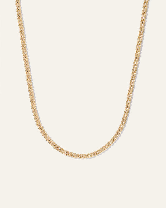 Cuban Curb Chain Necklace - 20" / Gold Vermeil