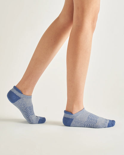 Everyday Cotton Colorblock Marl Ankle Socks (4-pack) - S / Pink/Blue/Purple Mix