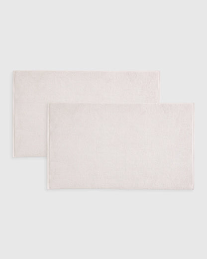 Turkish Cotton Bath Mat Bundle - One Size / White