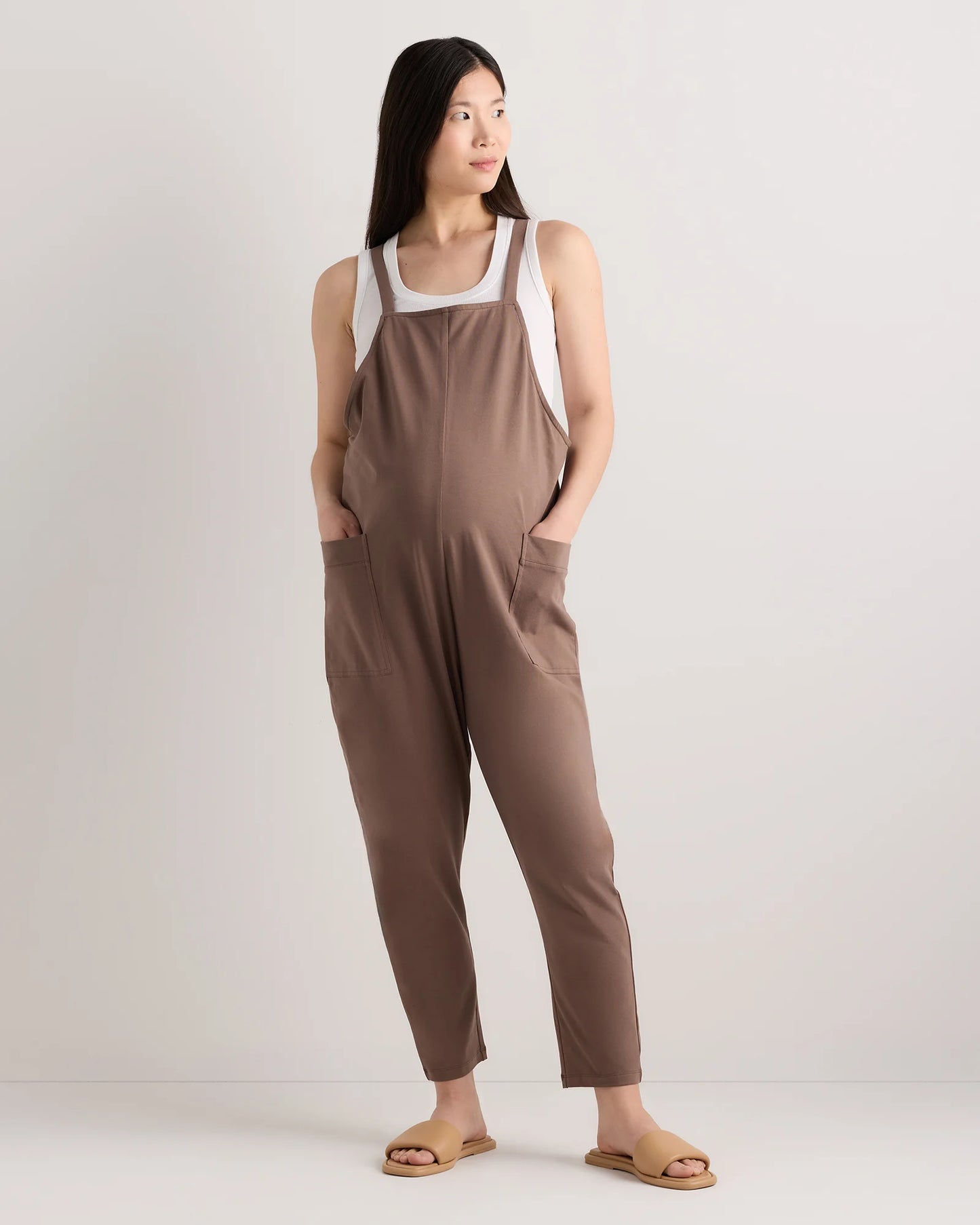 Organic Cotton Maternity Overalls - XS / Deep Navy