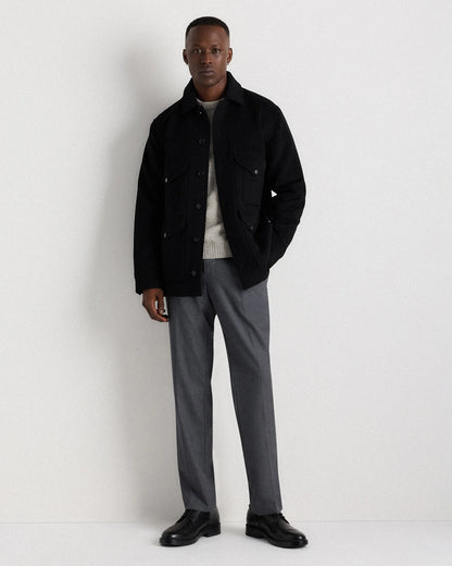 Wool Cashmere Field Jacket - S / Heather Grey